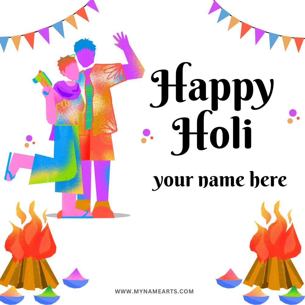 holi wishes with my photo