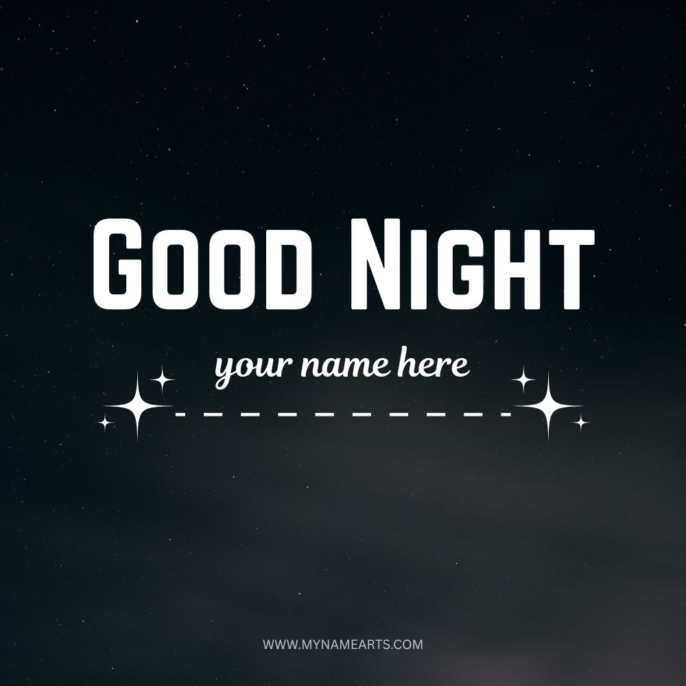Good night card with your name free online download