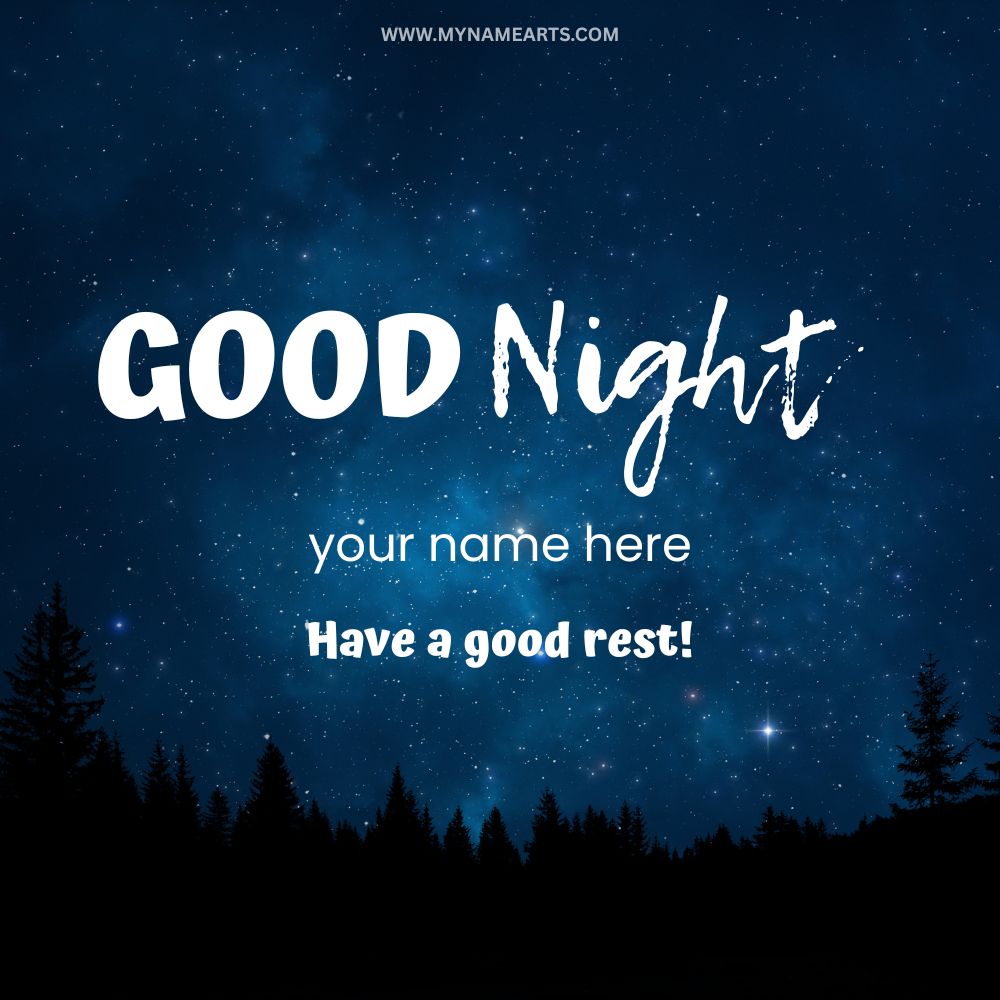 Good night wishes with your name free online download