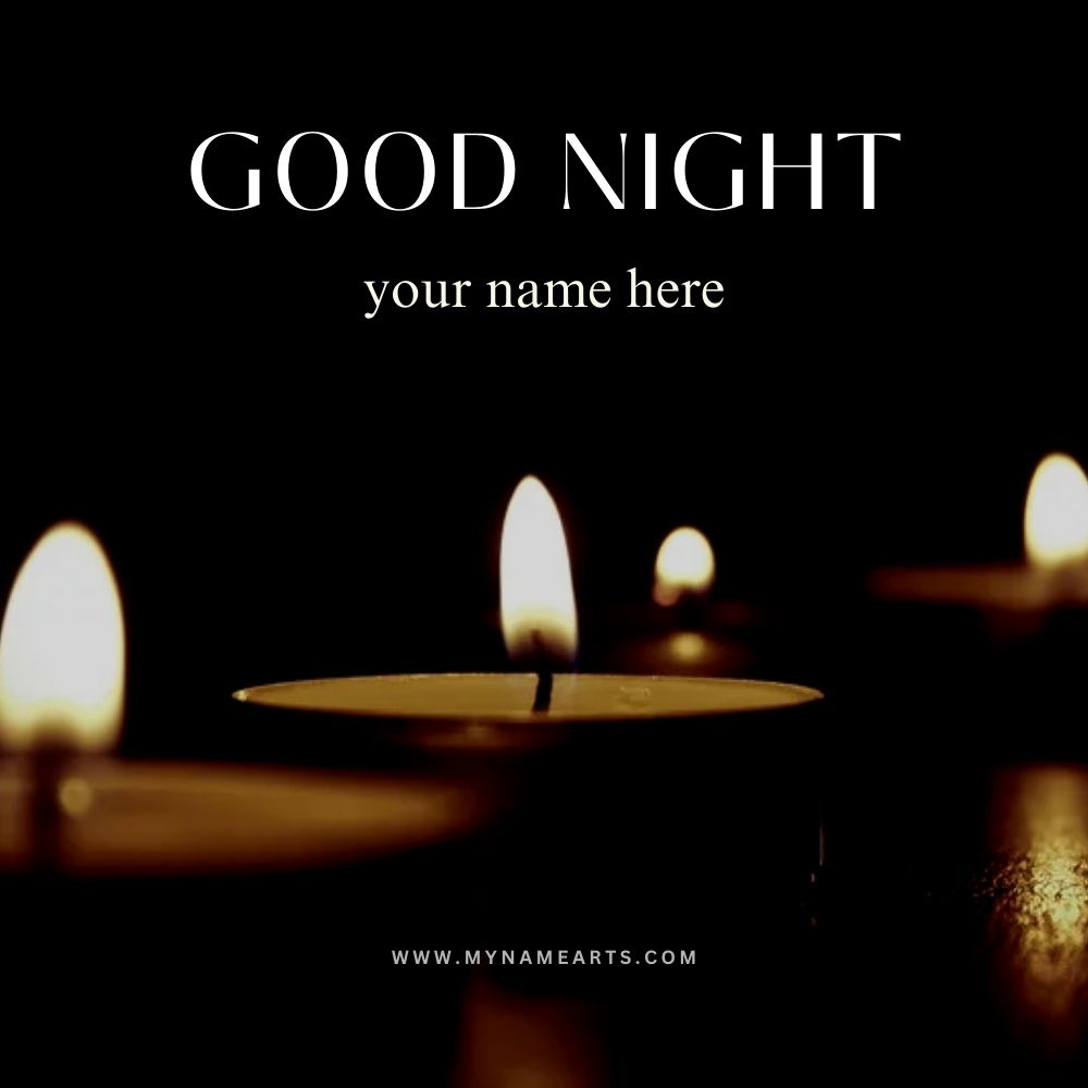 Good night card with your name free online download