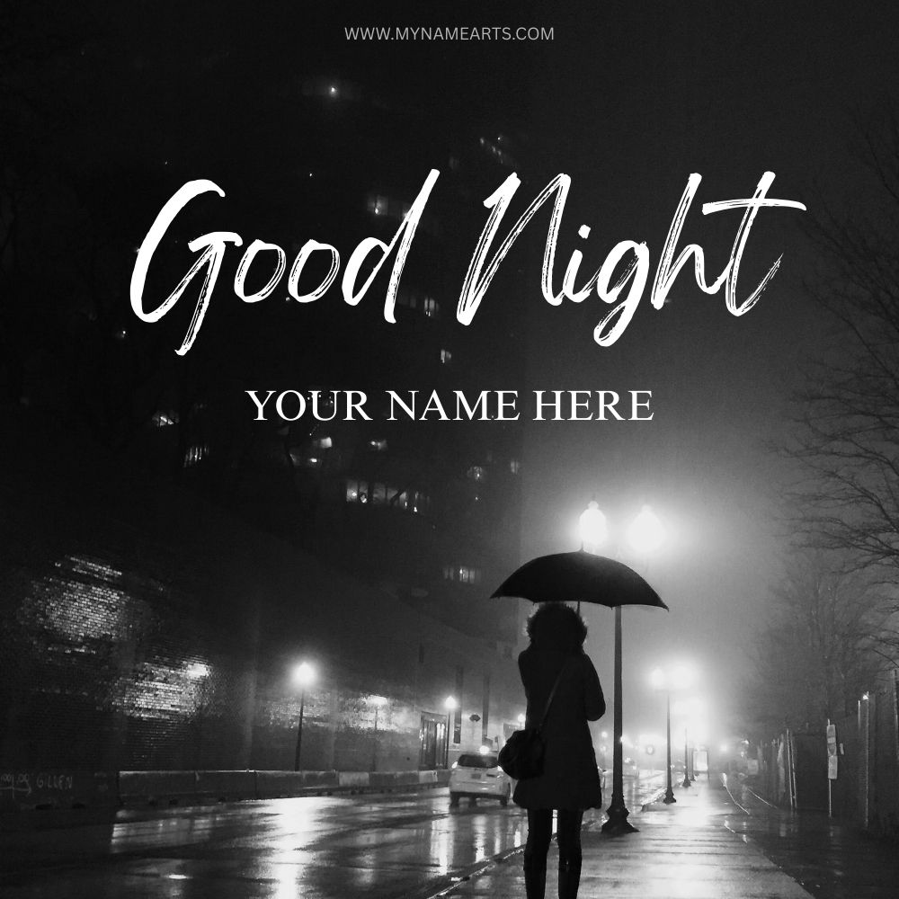 Good night card with your name free online download