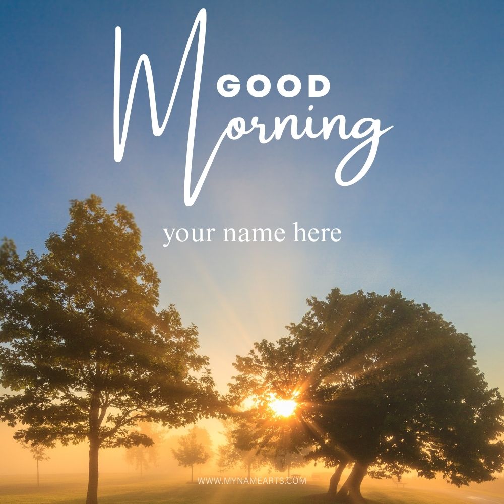 Good morning card with your name free download online