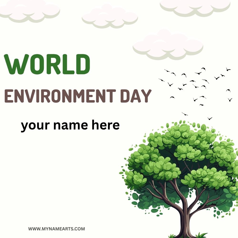Environment Day Card with Name Free Download