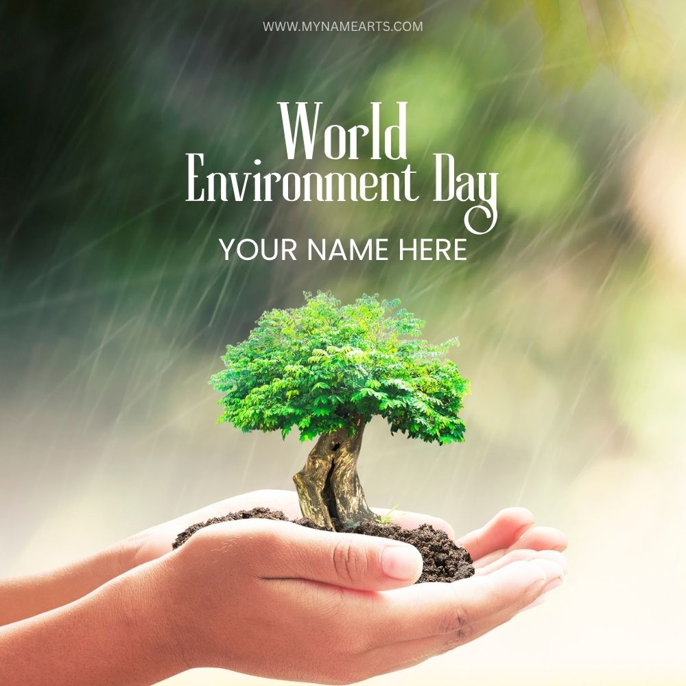 World Environment Day Wishes Card with Your Name Free