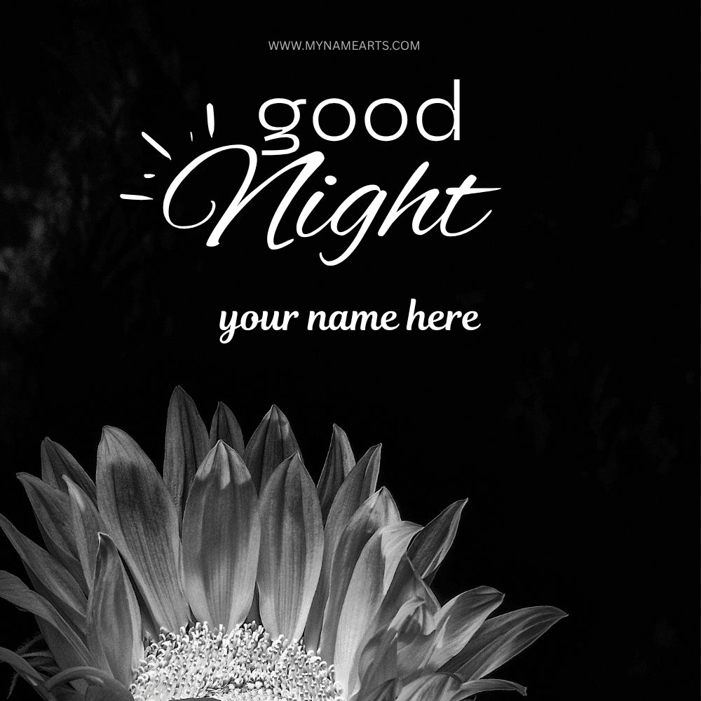 Good Night Card with Your Name Free Download Online