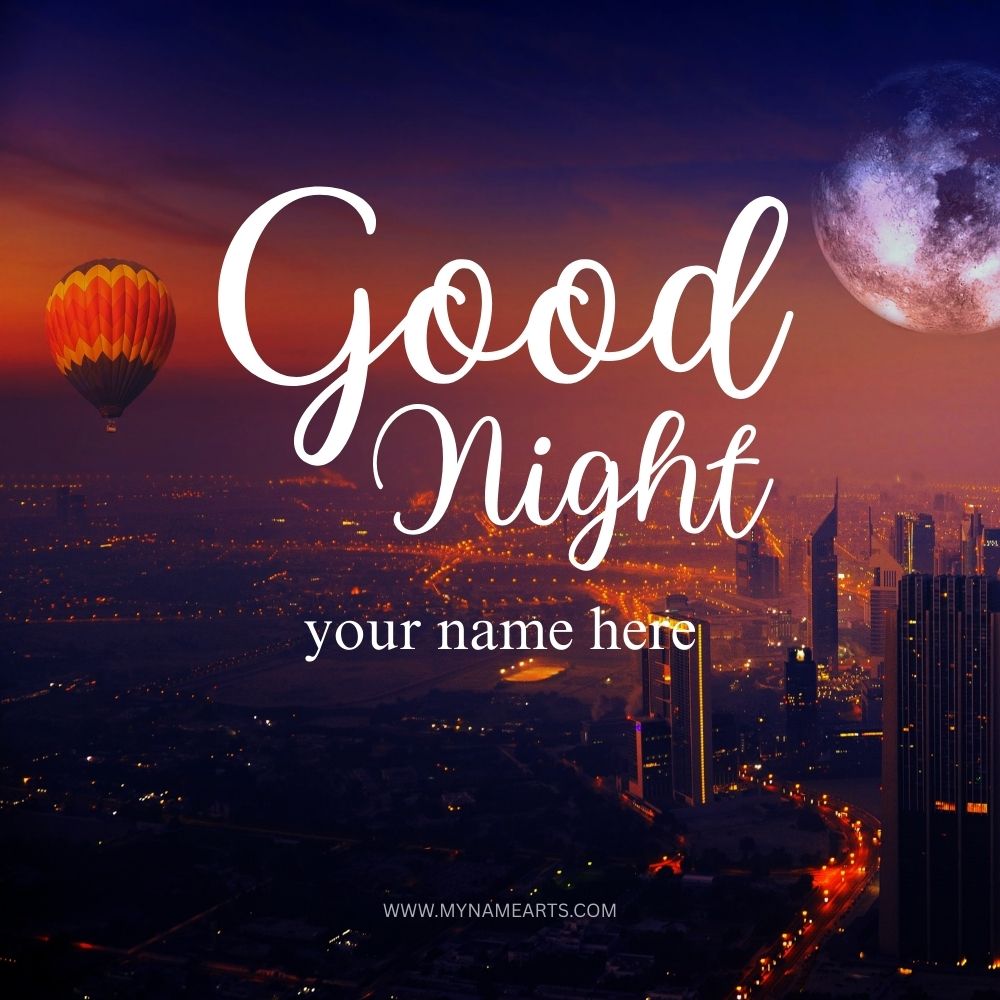 good night card with your name free online download