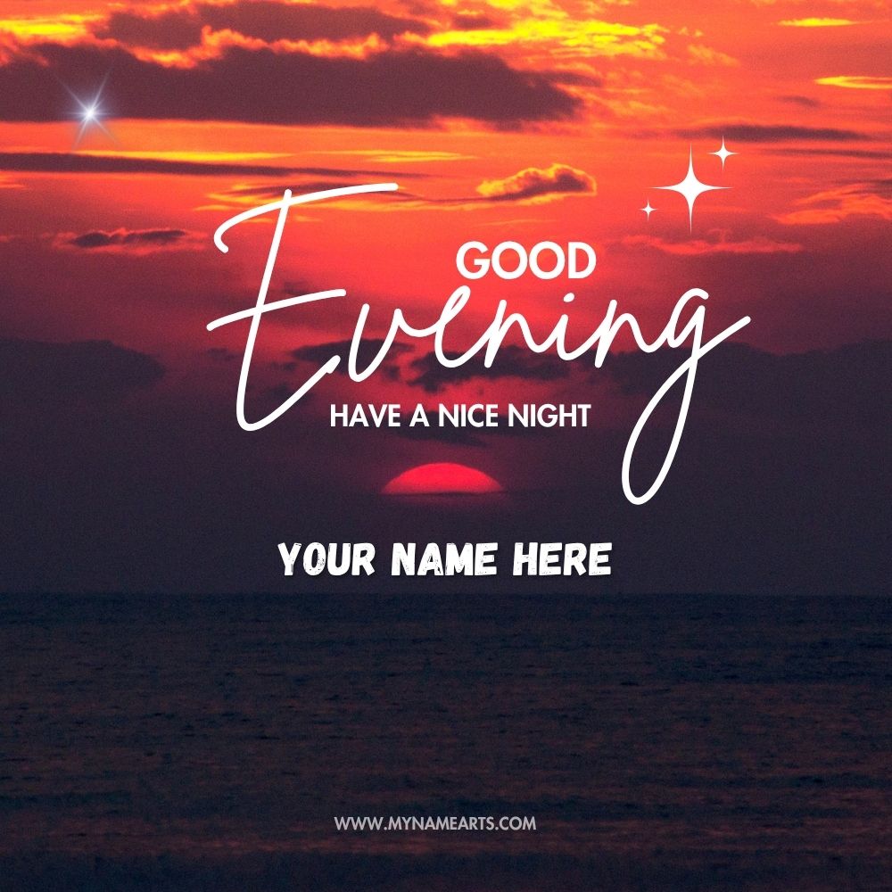 good evening card with name free online download