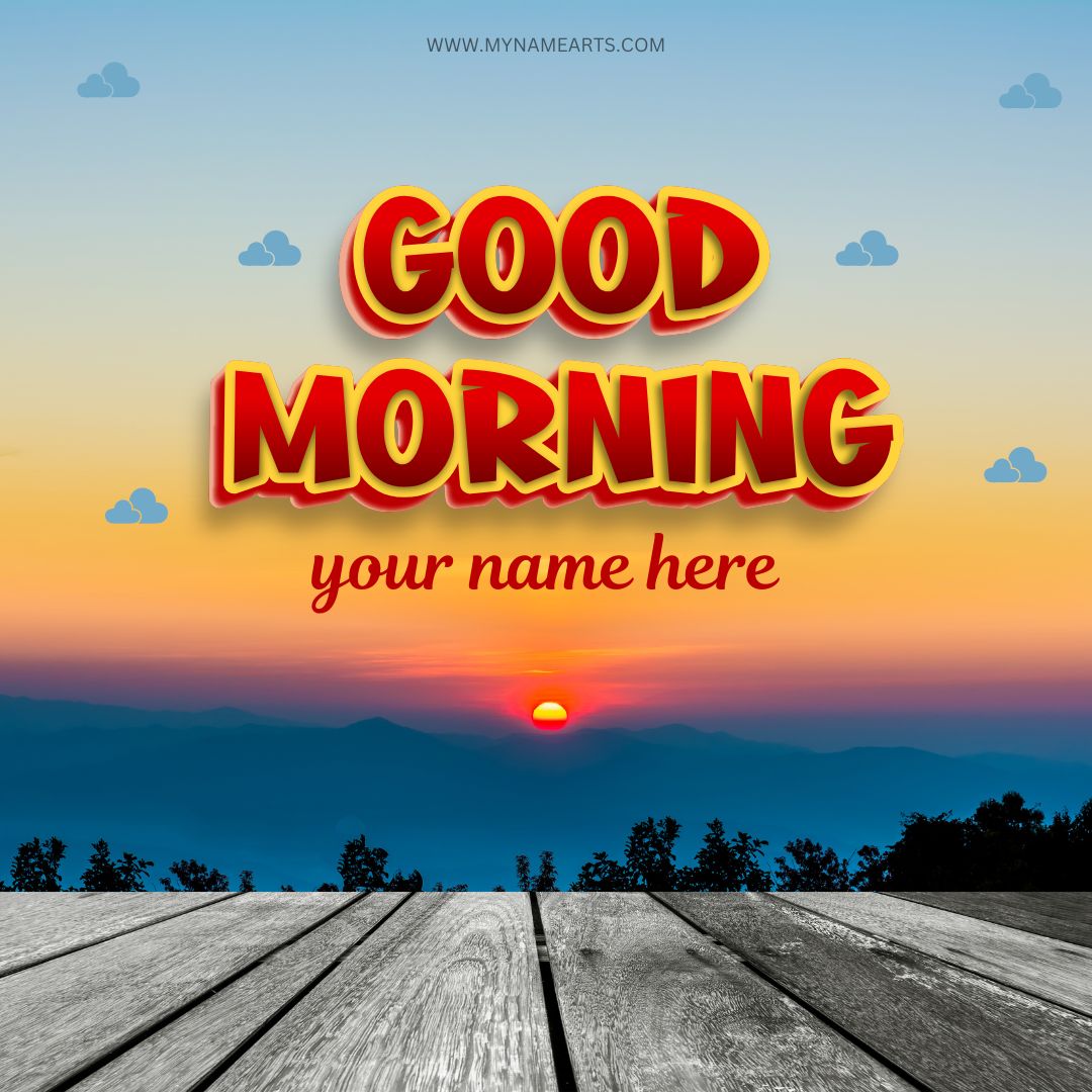 Good morning card with name online free download
