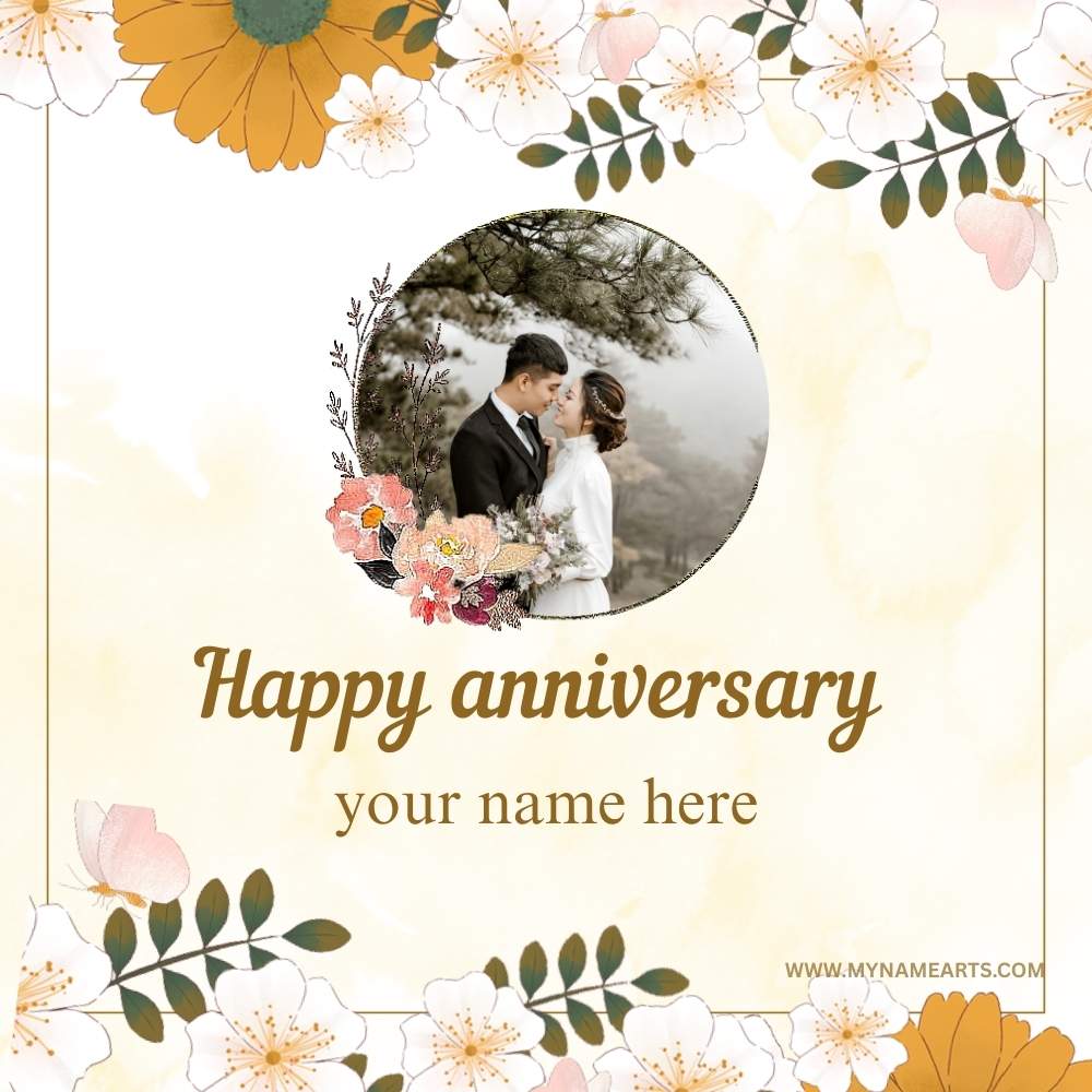 Happy Anniversary Wishes with Your Name Free Online