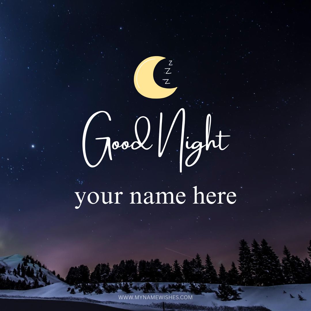 Good night card with your name free online download