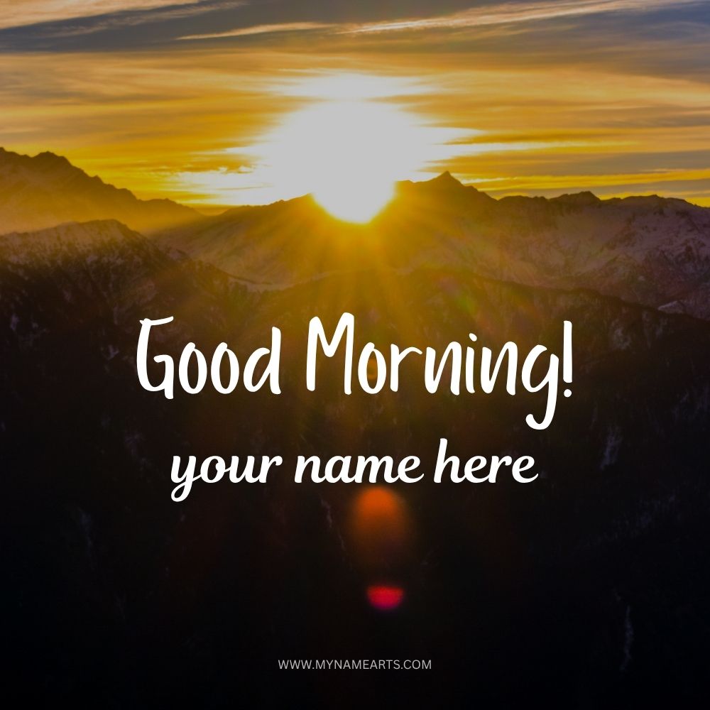 Good Morning Card with Name Free Download Online