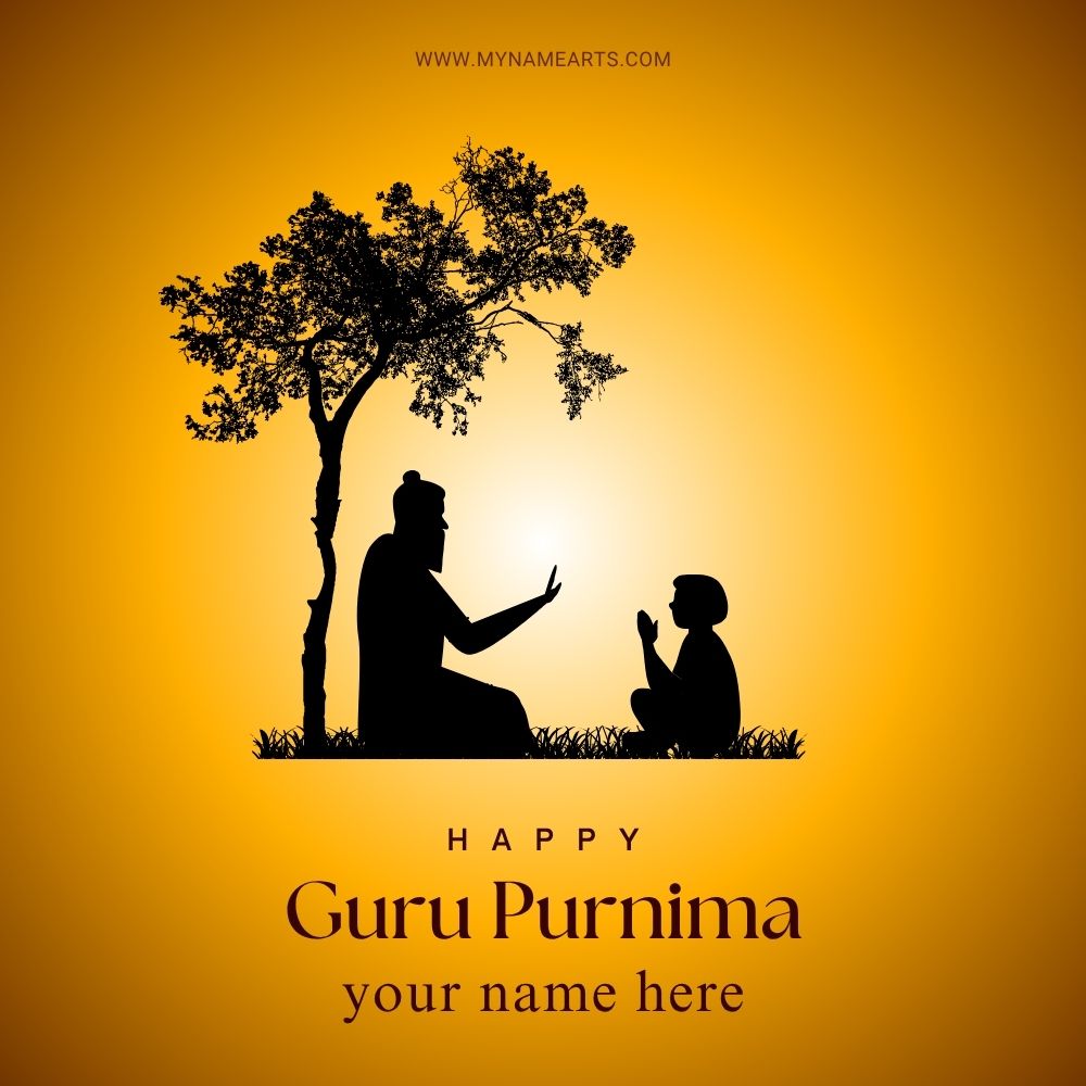 Guru Purnima Card with Name Free Online Download