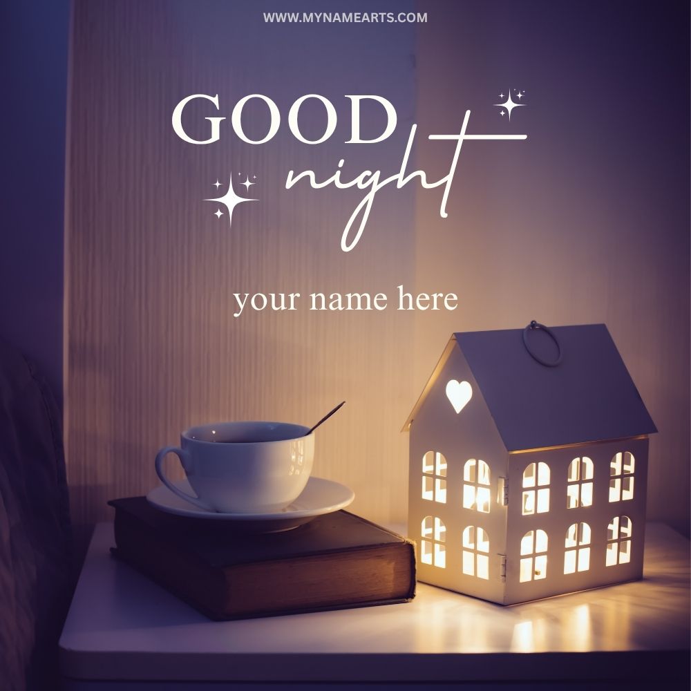 Good Night Card with Name Free Download Online