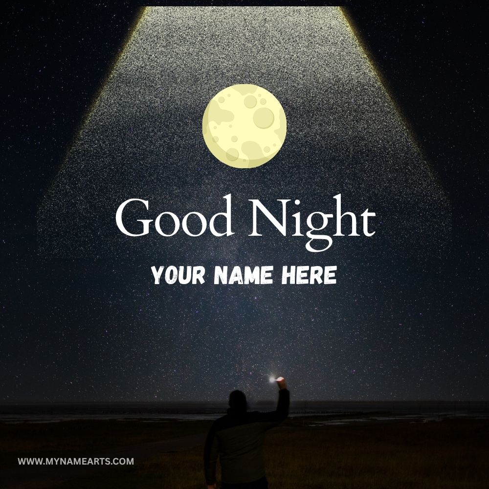 Good Night Card with Your Name Free Online Download