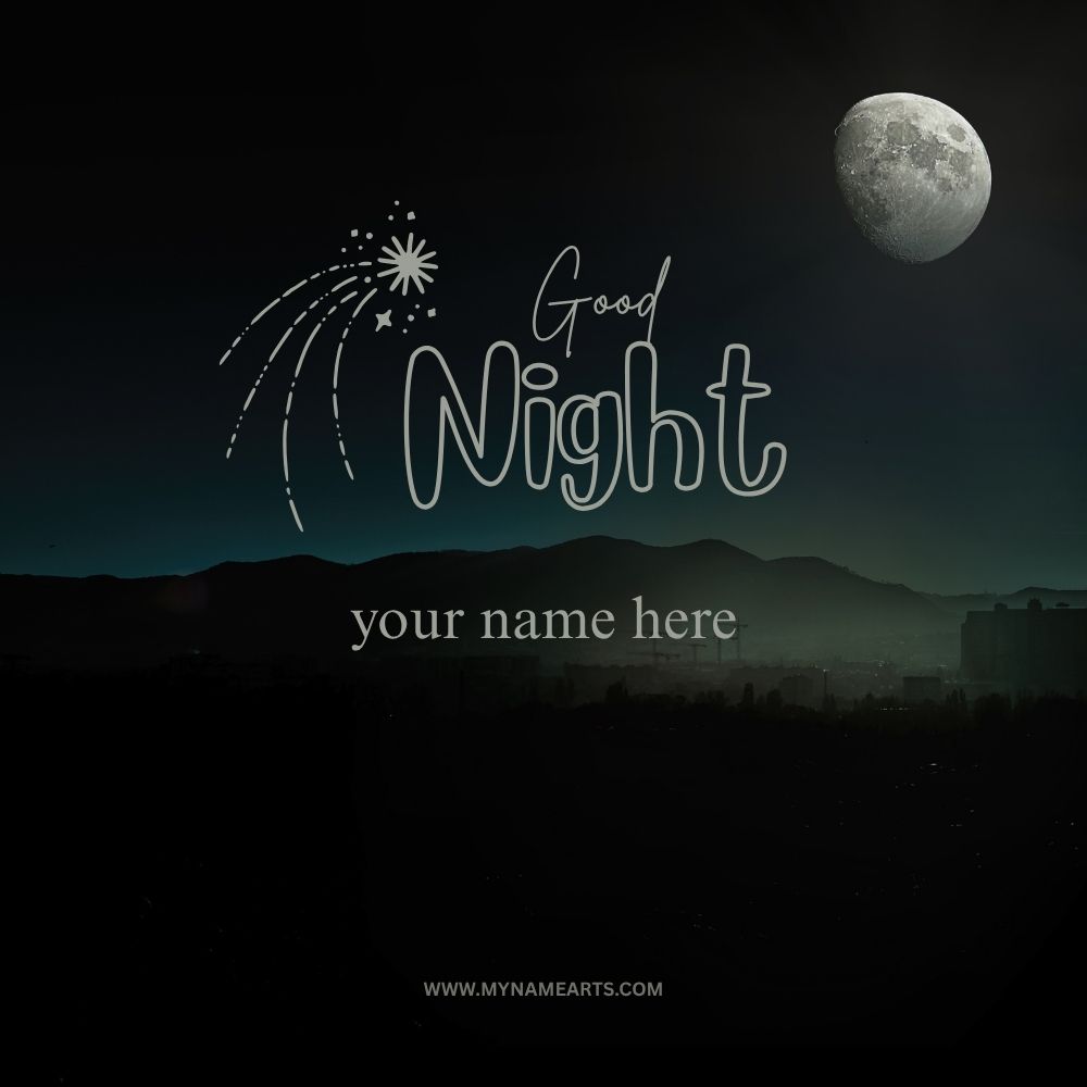 Good Night Wishes with Name Free Online Download