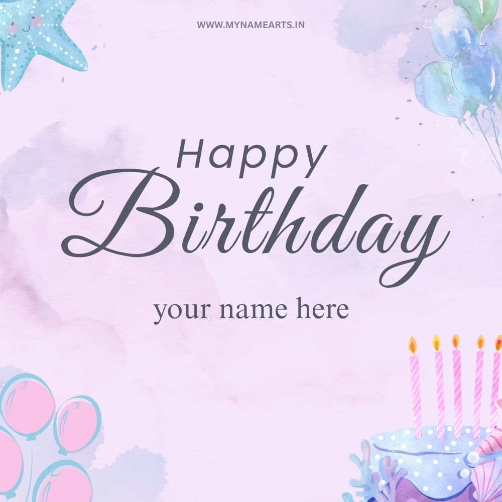 Happy Birthday Card with Name Free Online Download