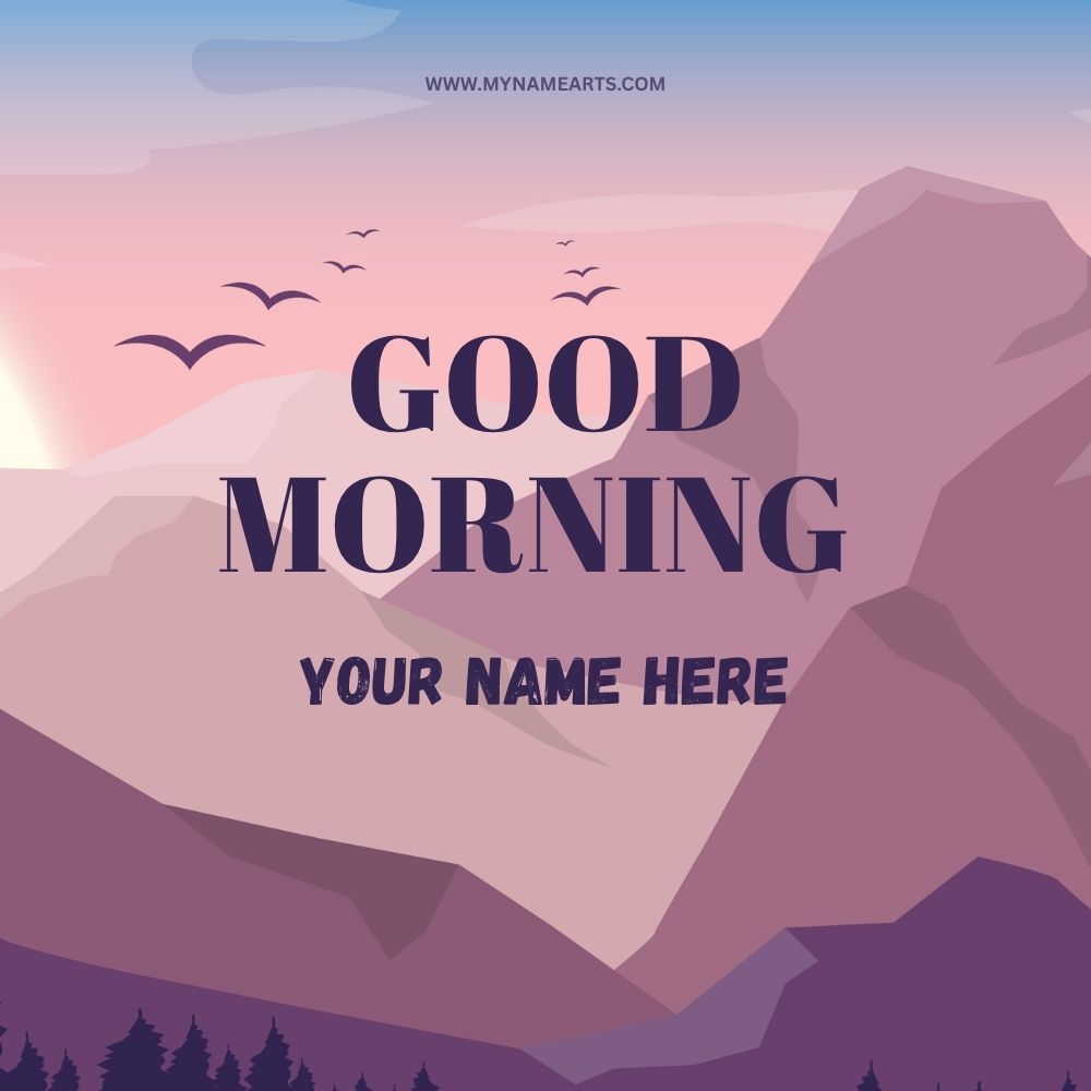 Good Morning Card with Name Free Download Online