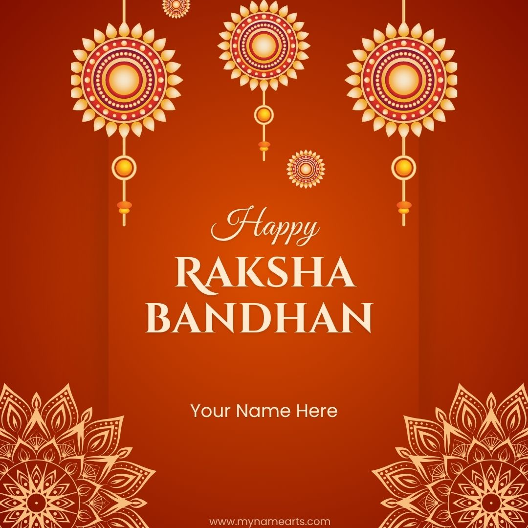 Happy Raksha Bandhan Card with Name Online Free