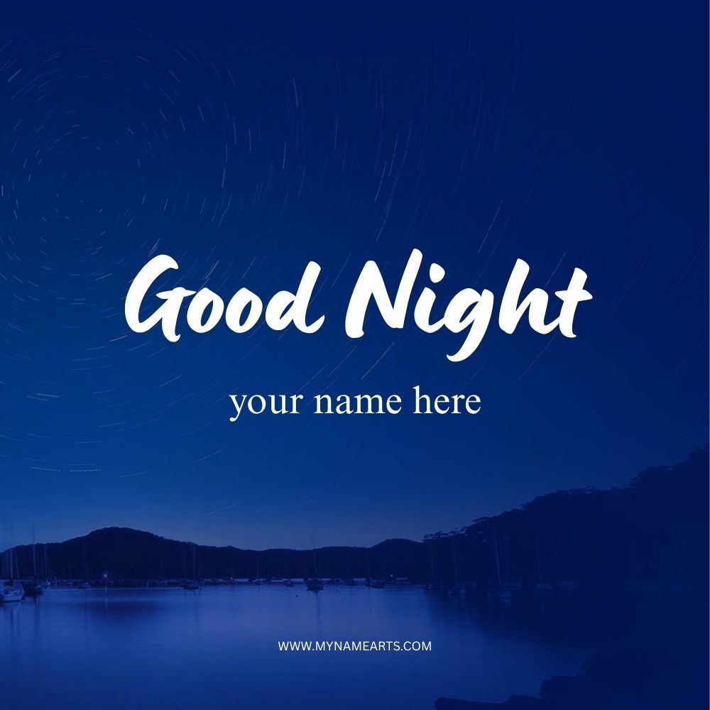Good Night Card With Name – Free Online Generator
