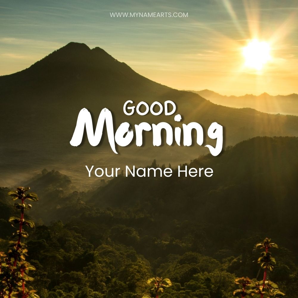 Good Morning Card with Your Name Free Download