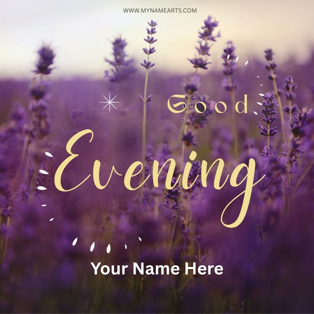 Good Evening Card with Your Name Free Download