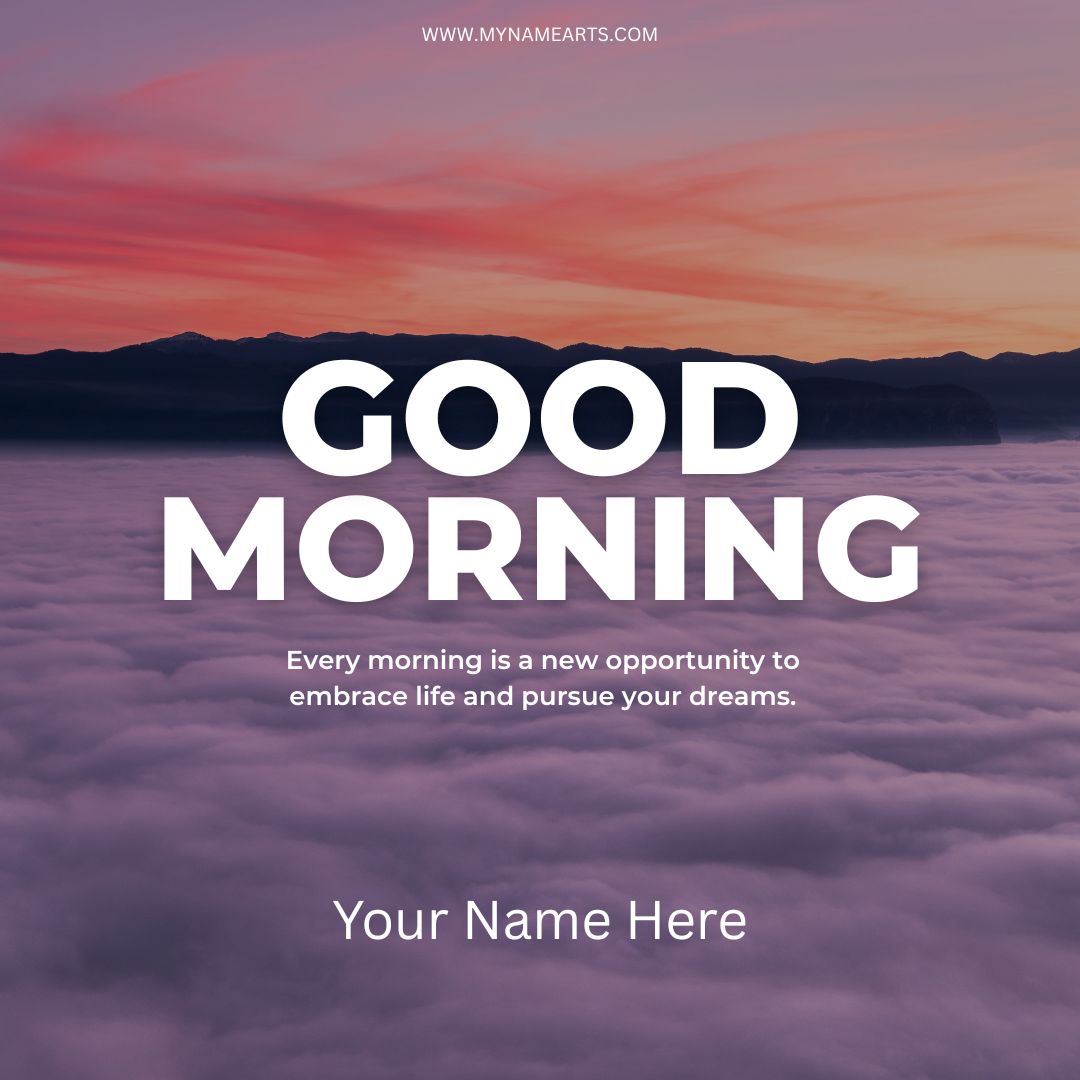 Good morning card with your name free download
