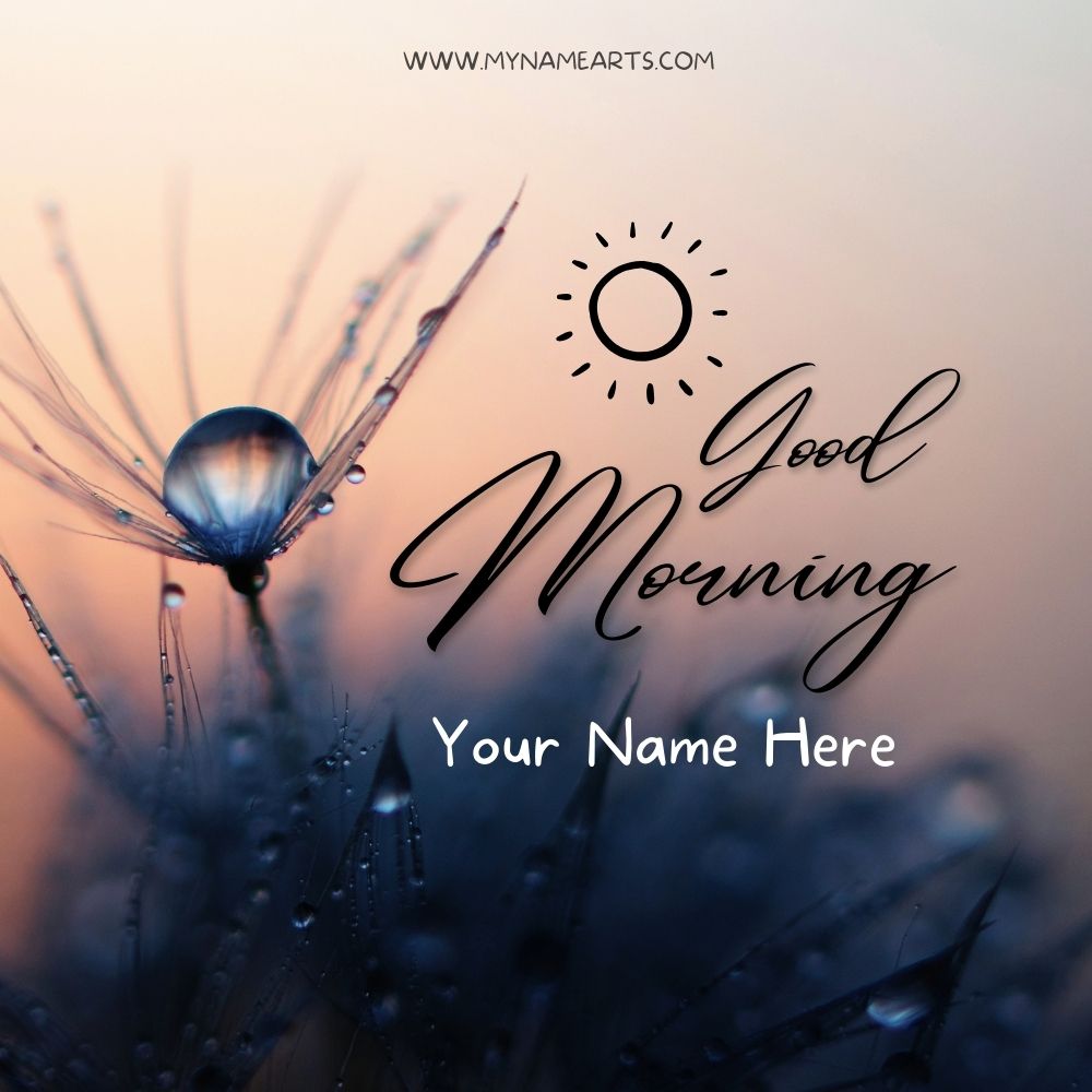 Good Morning Card with Name Free Download Online