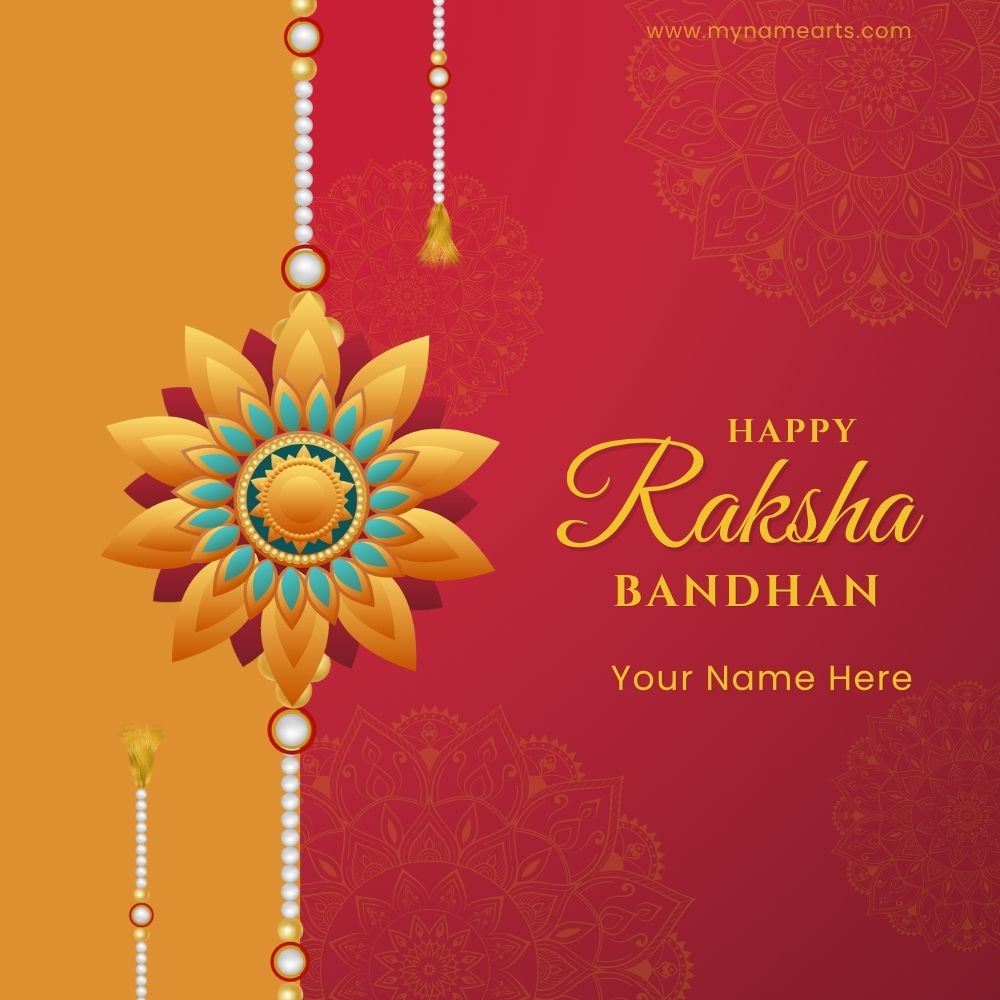 Happy Raksha Bandhan Card with Name Free Download