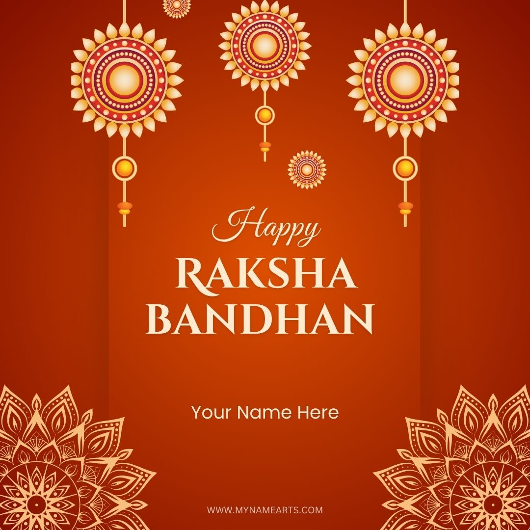 Happy Raksha Bandhan Card with Name Online Free