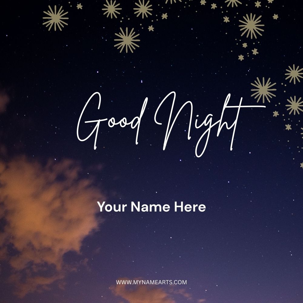 Good Night Card – Personalized Wishes with Name & Photo