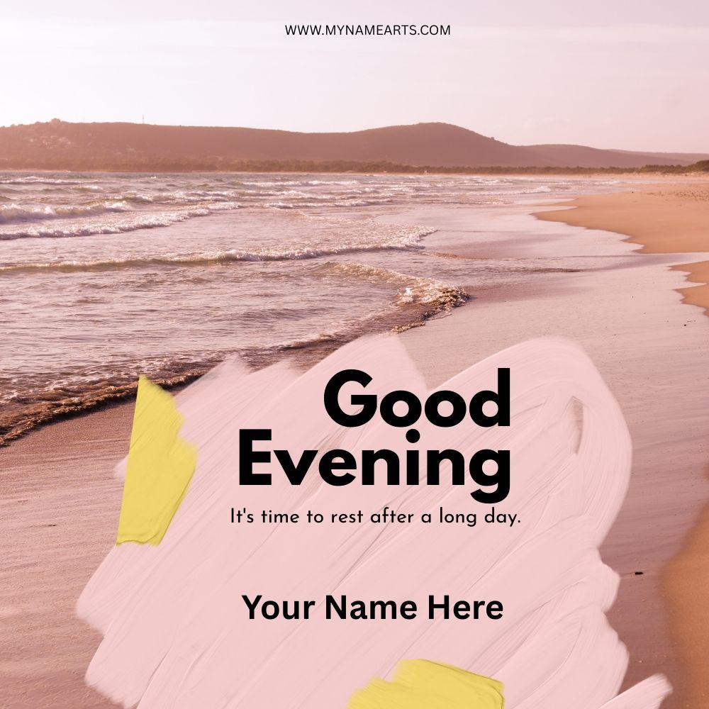 Good Evening Card – Personalized Greeting with Name & Photo