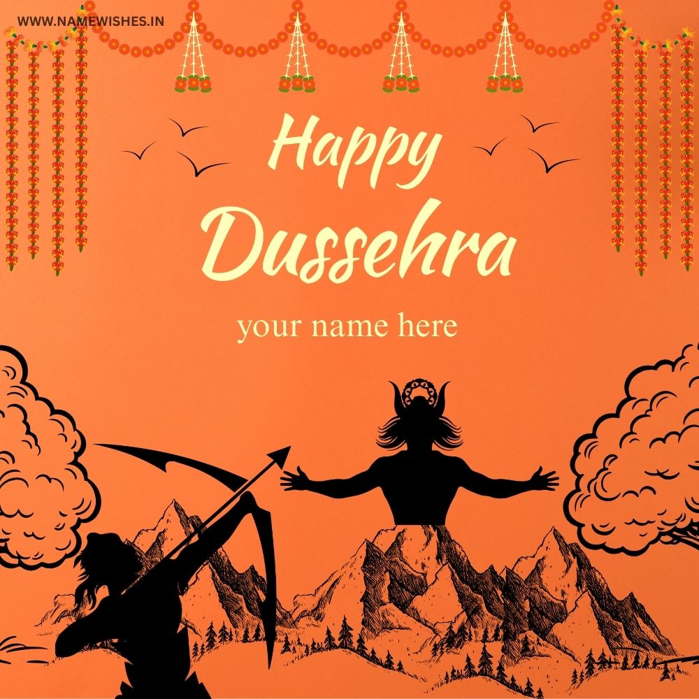Happy Dussehra Card – Personalized Festival Wishes Online