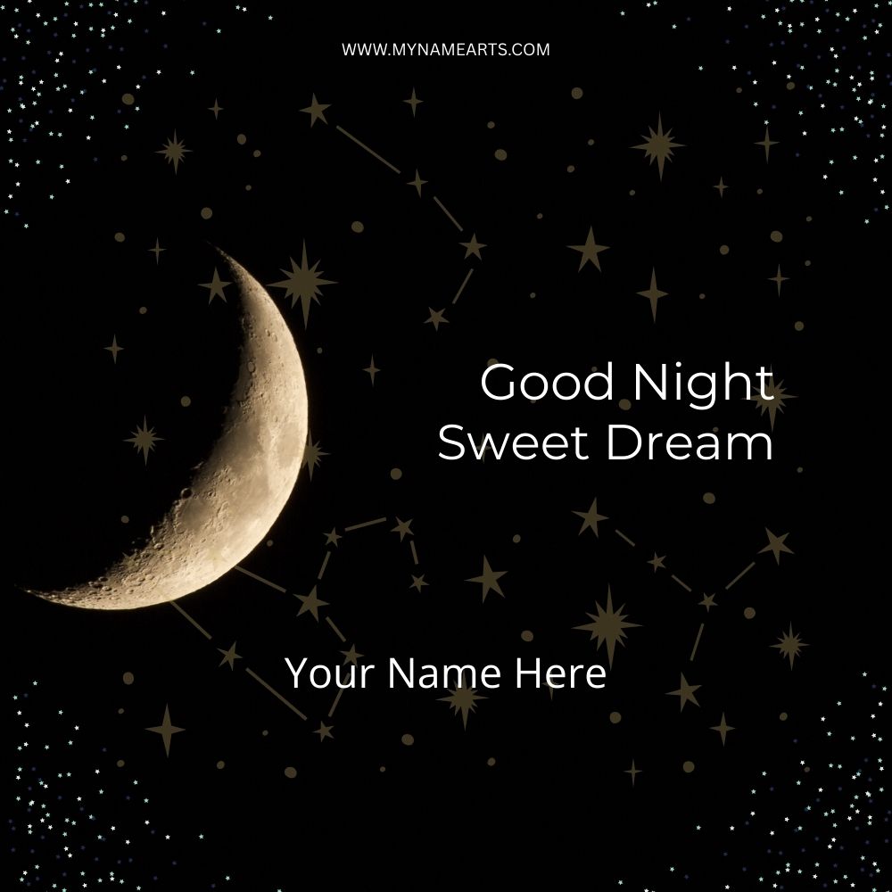 Good Night Card – Personalized Wishes with Name & Photo
