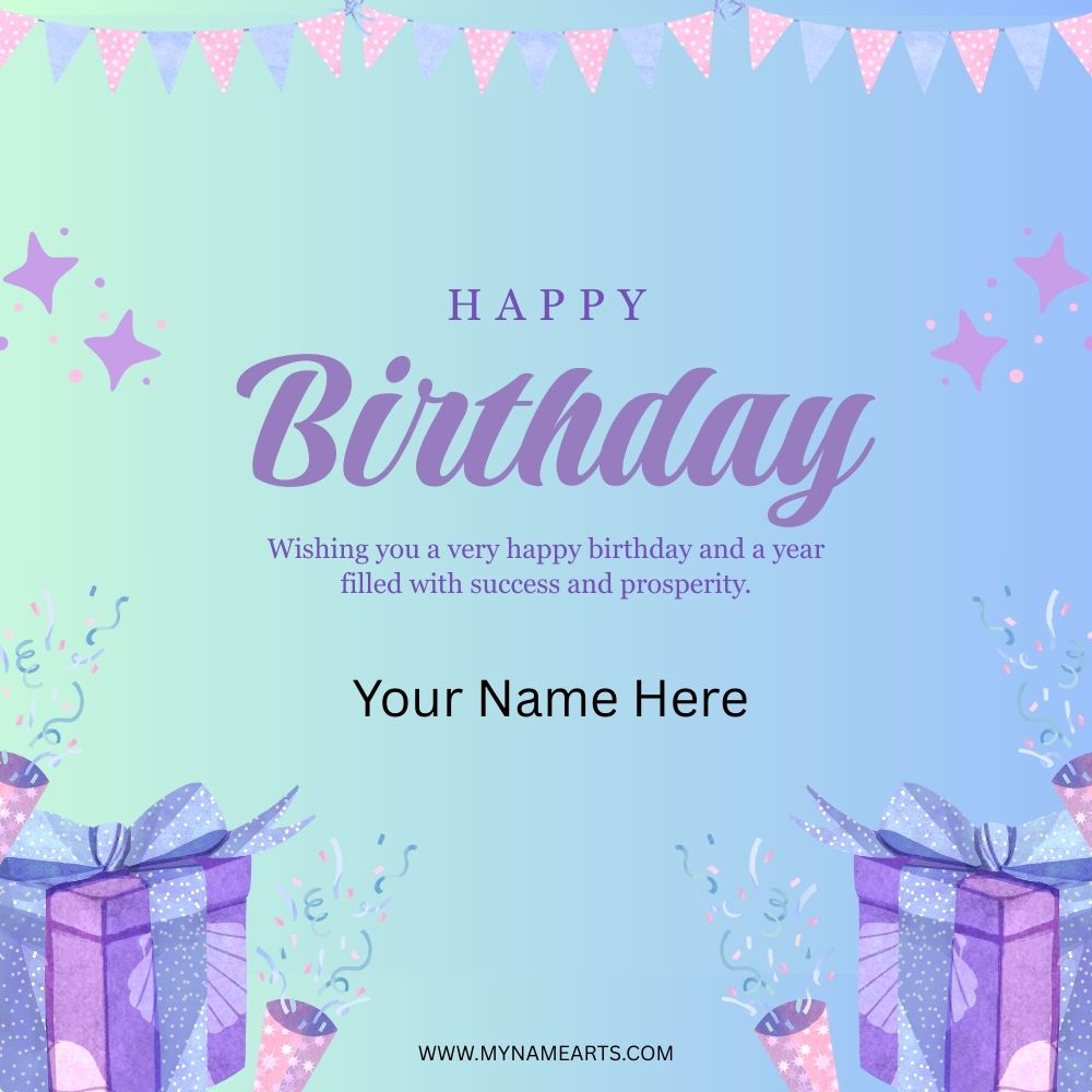 Happy Birthday – Create Personalized Name & Photo Cards