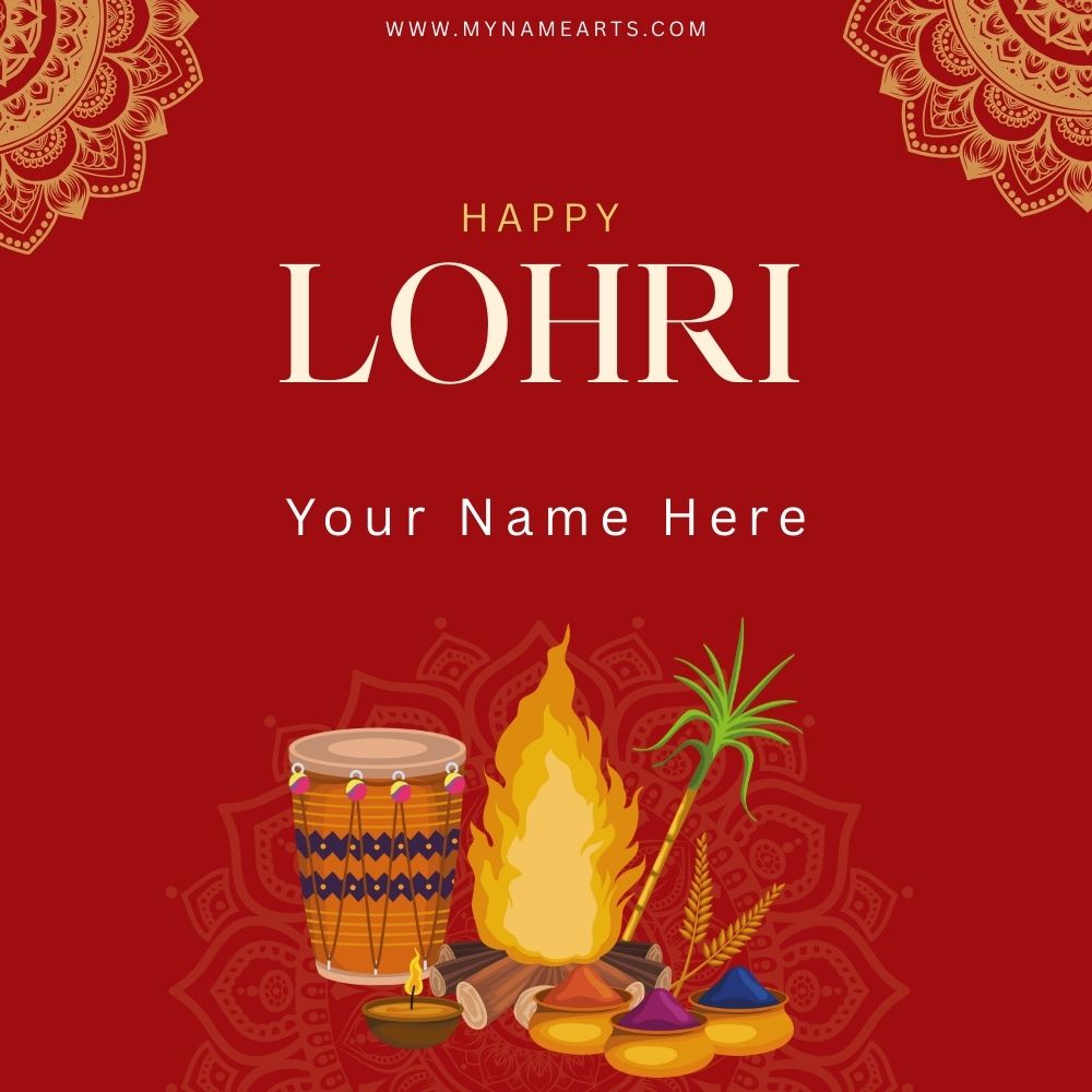 Happy Lohri Wish Card Online – Create Festive Greetings