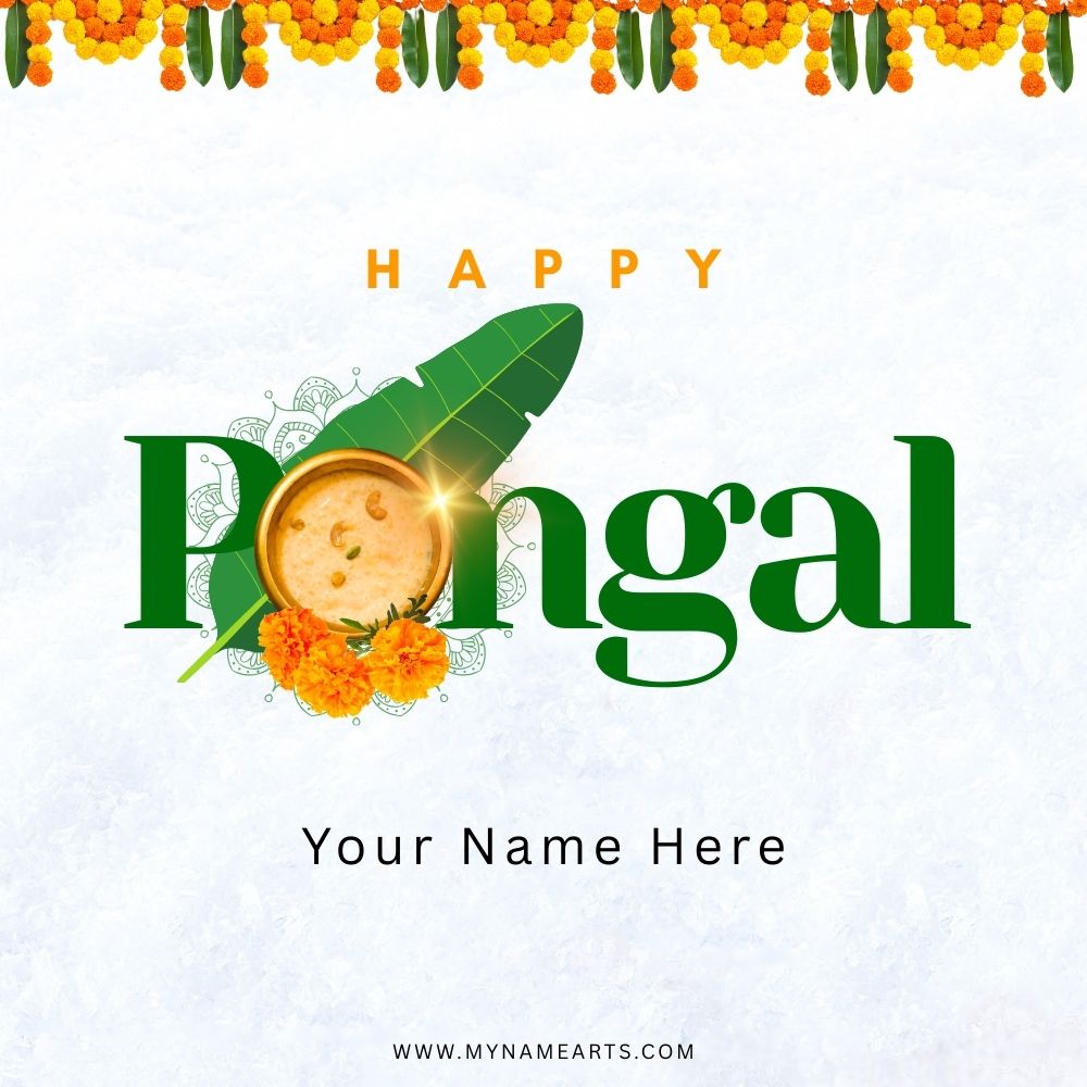 Pongal Greeting Card – Create Festive Harvest Wishes